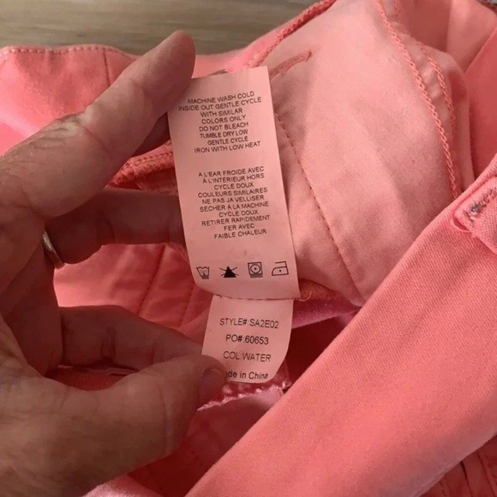 Level 99 Skinny Chino Pants Peach Size 26
